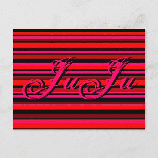 Customisable Multicolor Stripe Postcard (Front)