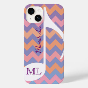 Customisable Musical Note & chevron Case-Mate iPhone 14 Case