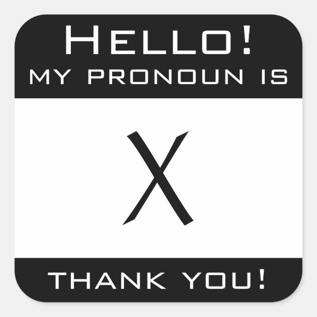 Customisable "My pronoun" stickers (Front)