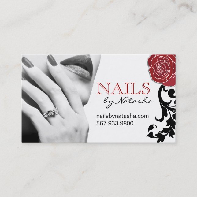 Customisable Nail Technician Business Cards (Front)