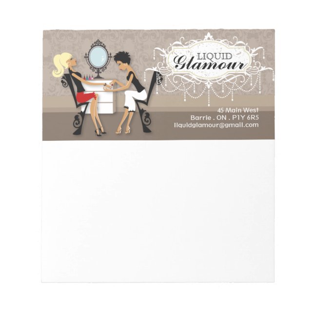 Customisable Nail Technician Notepad (Front)