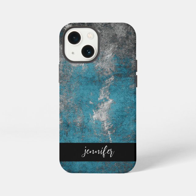 Customisable name Abstract grunge texture iPhone Case (Back)