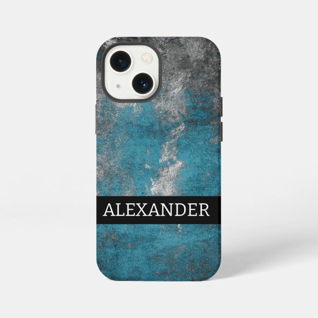 Customisable name. Abstract grunge texture iPhone Case (Back)