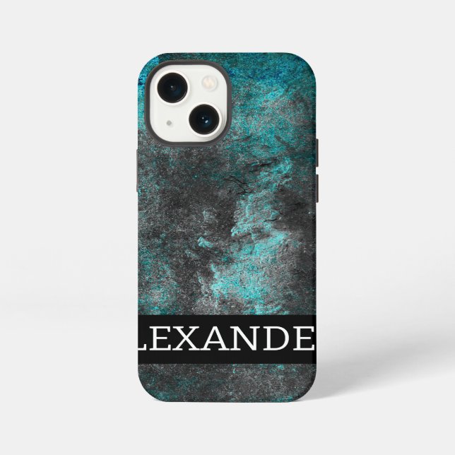 Customisable name. Abstract grunge texture iPhone Case (Back)