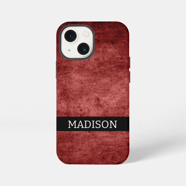 Customisable name. Abstract grunge texture iPhone Case (Back)
