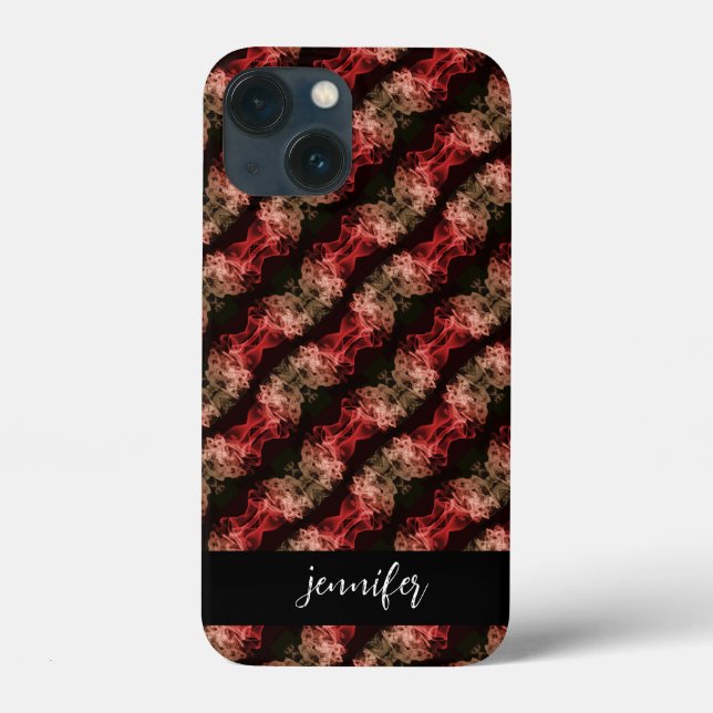 Customisable name Abstract smoke pattern Case-Mate iPhone Case (Back)