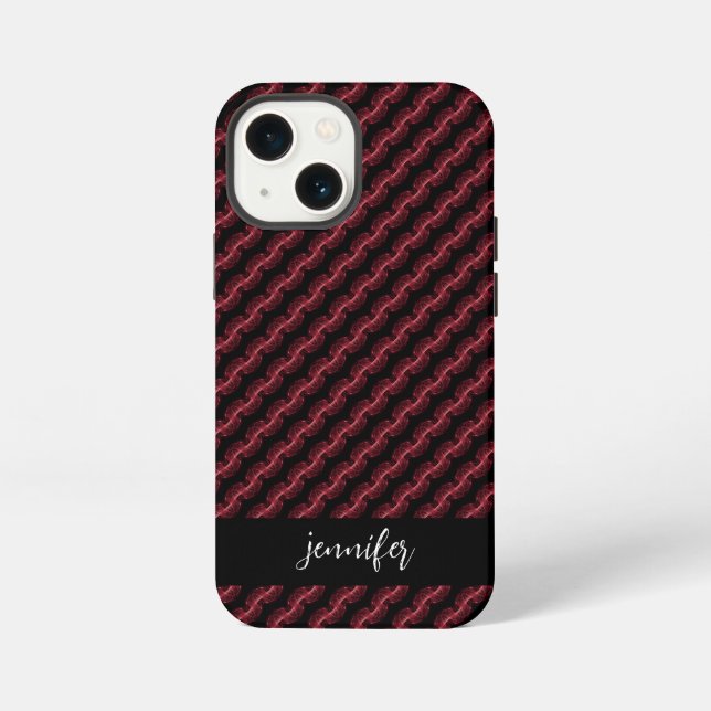 Customisable name Abstract smoke pattern iPhone Case (Back)