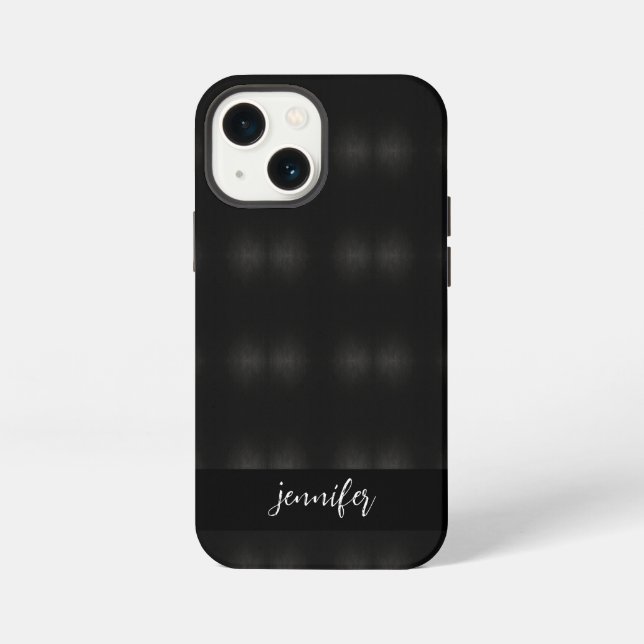 Customisable name Abstract steel pattern iPhone Case (Back)