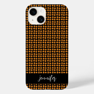 Customisable name Abstract yellow pattern Case-Mate iPhone 14 Case