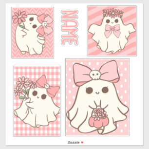 Customisable name and girly ghosts