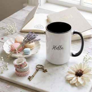 Customisable name and message coffee mug