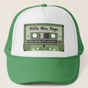 Customisable Name Cassette Mix Tape Ball Cap Hat