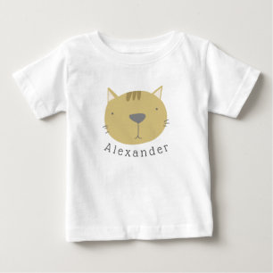 Customisable Name Cute Cat Baby T-Shirt