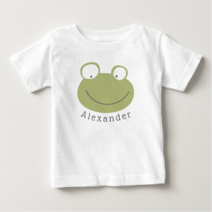 Customisable Name Cute Frog Baby T-Shirt