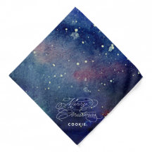 Customisable Name Cute Navy Blue Merry Christmas