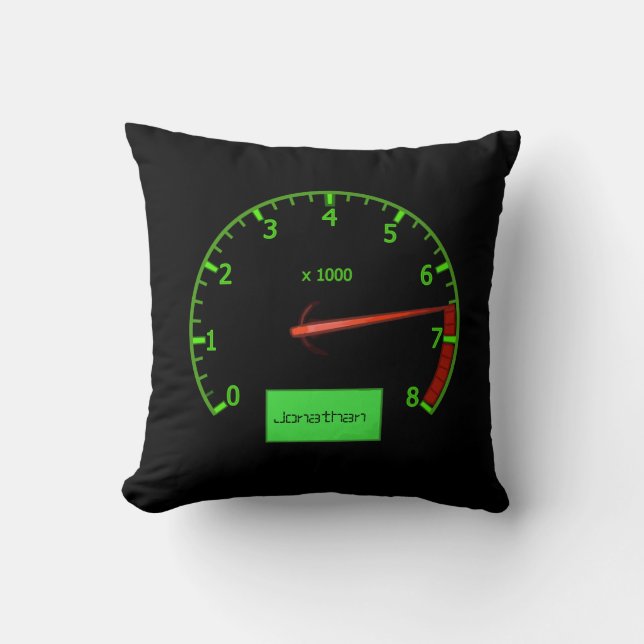 Customisable name gearhead car Fan Cushion (Front)