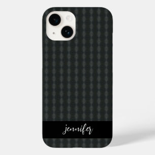 Customisable name Grey steel seamless pattern Case-Mate iPhone 14 Case