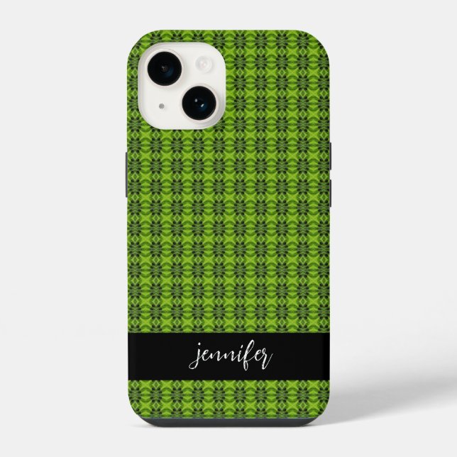 Customisable name Kiwi fruit pattern iPhone Case (Back)