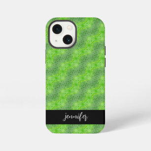 Customisable name Leaves with water drops pattern iPhone 13 Mini Case