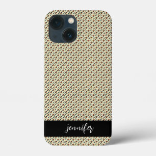 Customisable name Leopard skin pattern iPhone 13 Mini Case