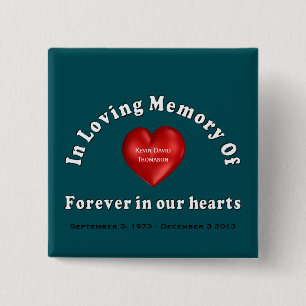 Customisable Name Memorial Products Loving Memory 15 Cm Square Badge