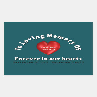 Customisable Name Memorial Products Loving Memory Rectangular Sticker