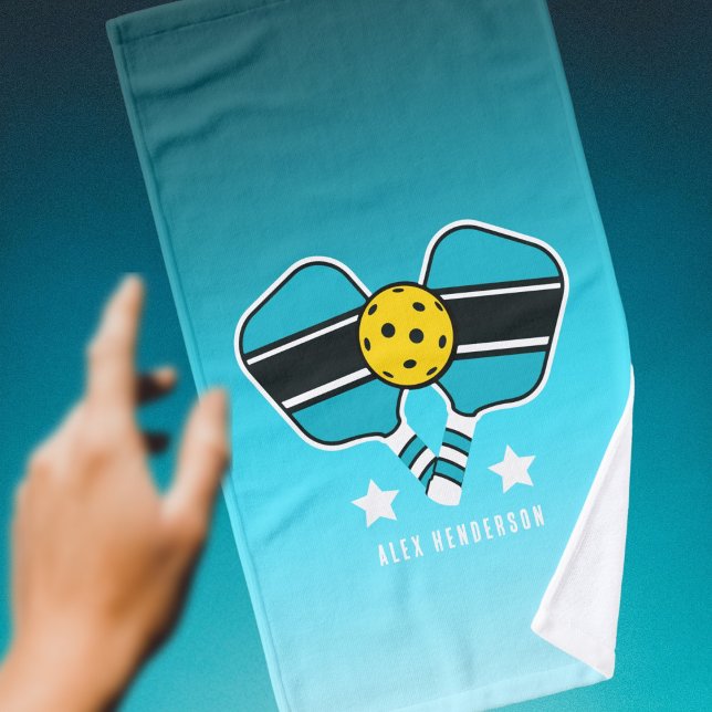  Customisable Name Mint Pickleball Paddle Hand Towel (Creator Uploaded)