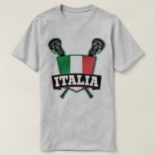 Customisable Name & Number Italy Lacrosse T-Shirt