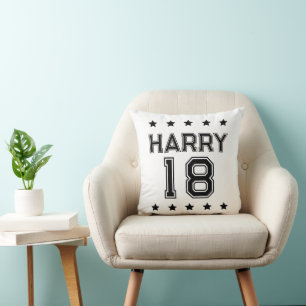 Customisable Name & Number Throw Pillow - Personal