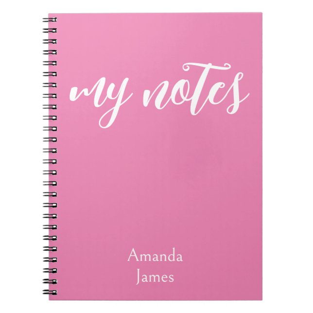 Customisable name, personal name notebook (Front)