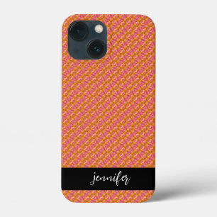 Customisable name Seamless floral pattern iPhone 13 Mini Case