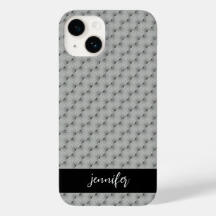 Customisable name Seamless grey pattern Case-Mate iPhone 14 Case