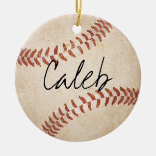 Customisable Name Signature Baseball Ornament