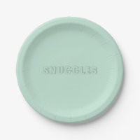 Customisable name "Snuggles" seafoam mint green