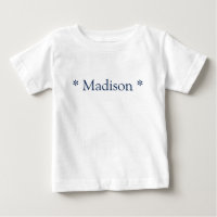 Customisable name text navy blue white