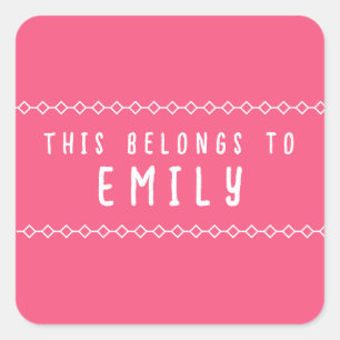 Customisable Name This Belongs to Stickers