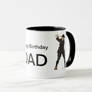 Customisable name Vintage look Golfer Golf  Mug