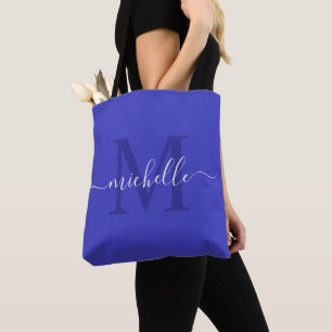 Customisable Name With Royal Blue Colour Tote Bag