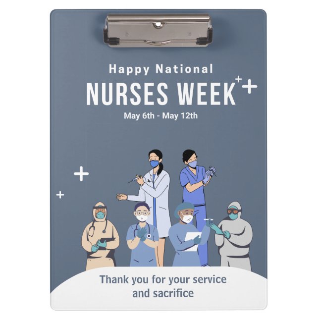 Customisable National Nurses Week Clipboard (Front)
