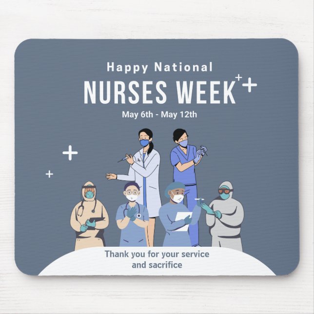 Customisable National Nurses Week Mouse Mat (Front)