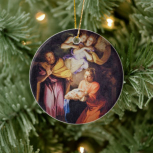 Customisable Nativity Ceramic Tree Decoration