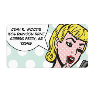 Customisable Natural Beauty Comic Book Labels