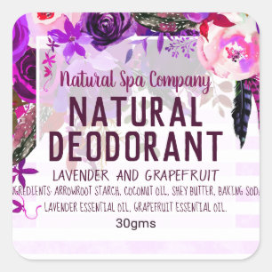 Customisable Natural Deodorant Label
