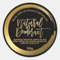 Customisable Natural Deodorant Label