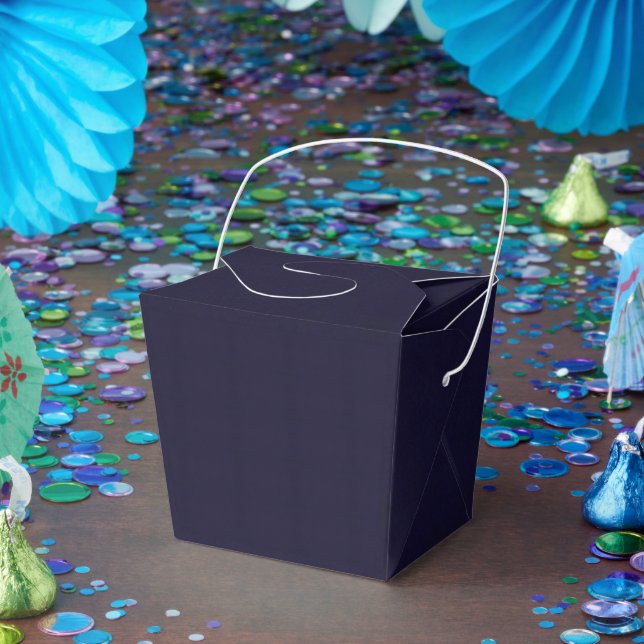 Customisable Navy Blue Simple Attractive Take Out Favour Box (Party)
