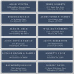 Customisable Navy wedding guest address  sticker<br><div class="desc">Easy to personalise,  names and addresses / individual wedding shipping address label stickers for guests.</div>