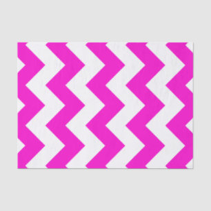 Customisable Neon Pink Zigzag Pattern Tissue Paper