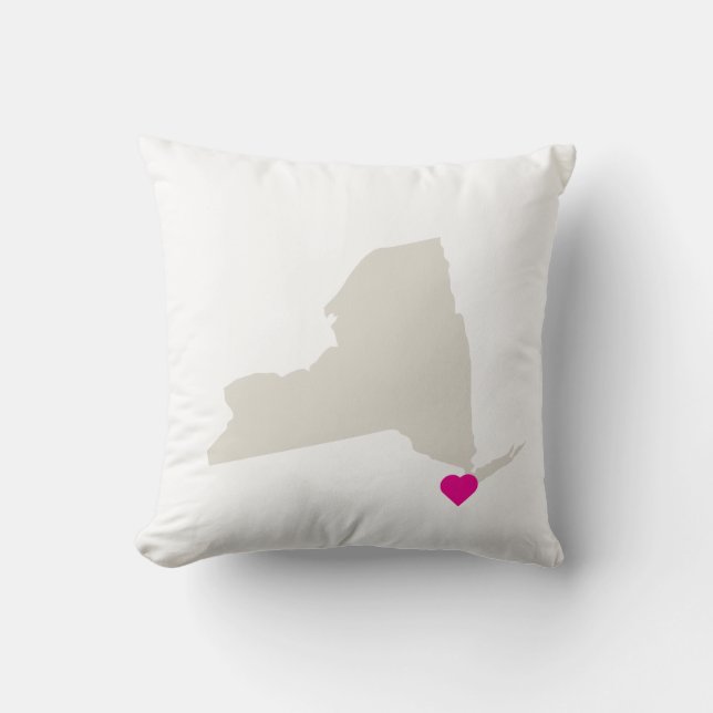Customisable New York State Love Reversible Pillow (Front)