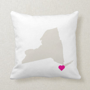 Customisable New York State Love Reversible Pillow