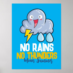 Customisable No Rains No Thunder Poster